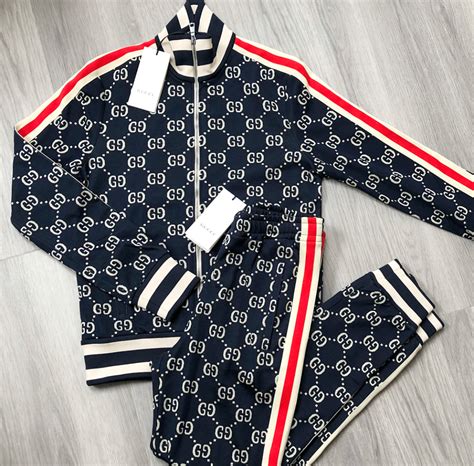 gucci red white blue tracksuit|farfetch Gucci tracksuit.